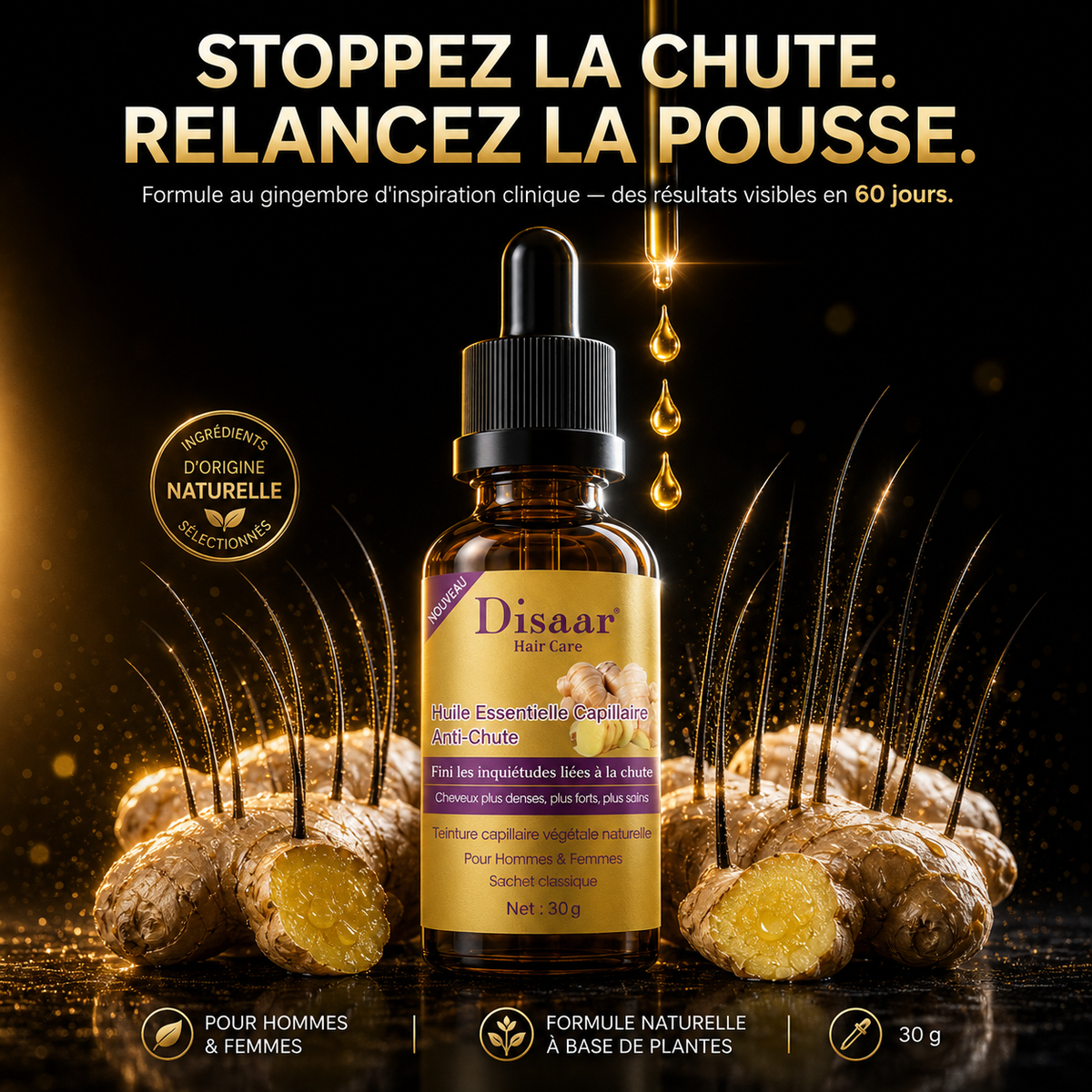 ESSENCE  POUR CHEVEUX ET BARBE